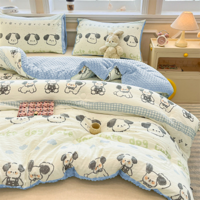 豆豆绒被子儿童被芯冬被加厚保暖宿舍单人春秋被四季通用棉被床褥