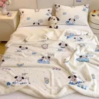 A类可爱卡通双面绒毛毯牛奶绒空调毯宿舍办公室午睡毯羊羔绒盖毯