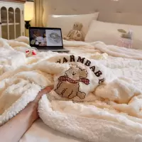 可爱塔芙绒羊羔绒毛毯加厚冬季办公室午睡毯空调沙发盖毯子床上用