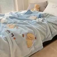 拉舍尔毛毯卡通毛巾被办公室午睡儿童牛奶绒毯宿舍单人空调盖毯子