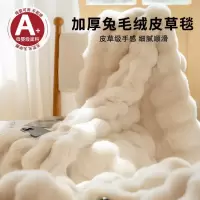 轻奢兔毛绒毛毯长毛办公室披肩小毯子冬季午睡毯沙发毯高级感盖毯