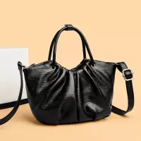 包包女包新款中年妈妈包斜挎包女单肩包女褶皱手提包