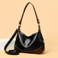 包包女包新款时尚大气妈妈包斜挎包女撞色单肩包女
