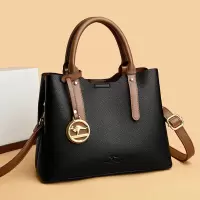 包包女包新款时尚妈妈斜挎包女单肩包女撞色手提包女