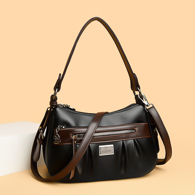 包包女包新款欧美撞色斜挎包女多隔层大容量单肩包女