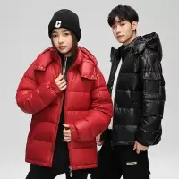 冬季新款羽绒服男女情侣装连帽户外百搭可二开加厚保暖面包服外套