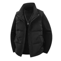 户外运动可二开马甲男无袖背心立领羽绒马甲保暖青少年外套男