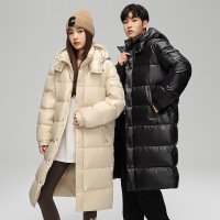 男女同款羽绒服冬季白鸭绒加厚过膝长款时尚百搭休闲羽绒服男外套