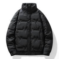 男装冬季白鸭绒羽绒服男宽松立领保暖纯色上衣面包服百搭男士外套