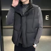 男装立领羽绒马甲秋冬潮流外套保暖无袖羽绒背心马夹男士坎肩外套