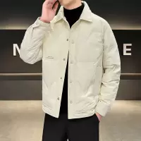 羽绒服冬季新款纯色潮流百搭男士青年时尚翻领男装保暖羽绒服外套