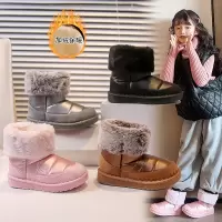 冬季新款儿童雪地靴男童加棉保暖棉鞋女童学生靴子