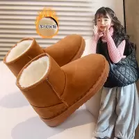 秋冬儿童雪地靴宝宝女童靴子男童靴加绒东北棉鞋加厚保暖童鞋