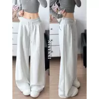 美式休闲运动裤女新款宽松bf慵懒风小个子休闲秋天垂感阔腿裤