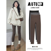 咖色鲨鱼裤女外穿新款秋冬季高腰显瘦芭芘瑜伽加绒加厚打底裤