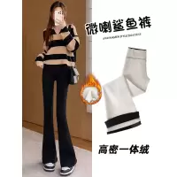 微喇鲨鱼裤女外穿新款秋冬加厚羊羔绒保暖棉裤黑色加绒打底裤