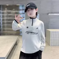 儿童装男童冬季德绒保暖打底衫新款男孩加绒卫衣中大童秋冬款