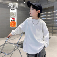 男童加绒卫衣春秋冬新款冬季痞帅内搭儿童加厚上衣男孩打底衫