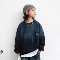 男童加绒卫衣秋冬款新款上衣大童冬装冬季儿童装一体绒打底衫