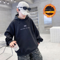 男童加绒连帽卫衣秋冬新款中大童上衣加厚冬季儿童冬装衣服潮