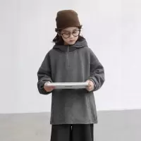 男童加绒连帽卫衣秋冬款新款加厚冬装儿童装冬季一体绒打底衫