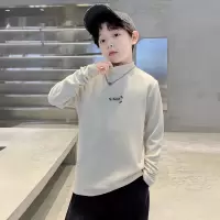 男童德绒内搭半高领春秋冬新款冬季大儿童上衣男孩打底衫加厚