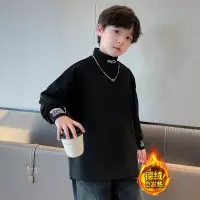 男童德绒卫衣半高领春秋冬新款冬季打底衫大儿童加厚上衣