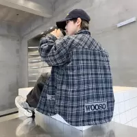 男童秋冬款外套夹棉加厚新款儿童加厚衬衫冬季棉衣中大童冬装