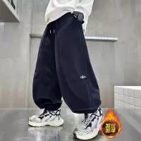男童裤子秋冬款新款大童冬装儿童装冬季加绒加厚束脚运动卫裤