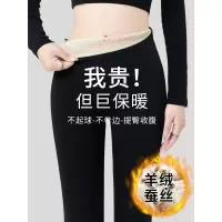 羊绒蚕丝鲨鱼裤女新款秋冬季加绒加厚保暖棉裤外穿瑜伽打底裤