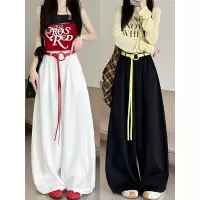 美式工装裤女夏薄款新款高腰显瘦宽松休闲阔腿速干运动裤