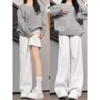 香蕉运动裤女新款秋季高腰美式小个子 lulu裤子阔腿休闲卫裤