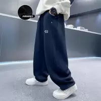 男童加绒裤子秋冬一体绒卫裤新款大儿童长裤冬装运动裤潮酷