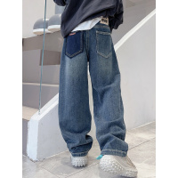 男童秋装牛仔裤秋冬新款中大童儿童冬季男孩直筒长裤痞帅加绒