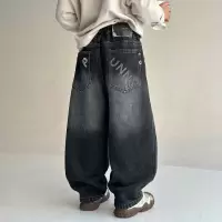 儿童装男童加绒裤子新款男孩冬季加厚大童秋冬款一体绒牛仔裤