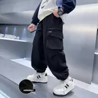 男童加绒工装裤子新款大儿童冬装长裤痞帅秋冬一体绒休闲裤潮