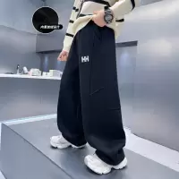 男童加绒裤子秋冬新款儿童帅气冬季运动长裤大童一体绒卫裤潮