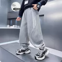 男童秋冬加绒裤子一体绒新款中大童卫裤儿童长裤冬装运动裤潮