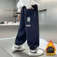 男童秋冬款卫裤加绒加厚新款儿童运动束脚裤子一体绒大童冬装