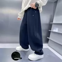 男童运动裤秋冬新款中大童男孩初中生秋冬加绒加厚休闲卫裤冬