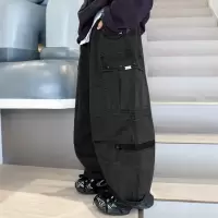 男童秋冬款裤子新款男孩加绒休闲儿童直筒工装裤大童冬装韩版