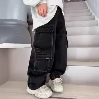 童装男童裤子冬季儿童加绒牛仔裤秋冬新款大童冬装工装长裤潮