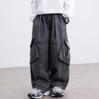 童装男童裤子秋冬款新款冬装工装大童冬季加绒青少年长裤男孩