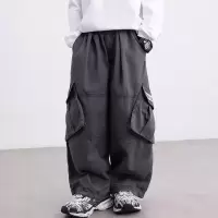 童装男童裤子秋冬款新款冬装工装大童冬季加绒青少年长裤男孩