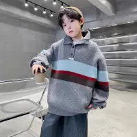 儿童装男童冬装加厚高领毛衣新款中大童秋冬款男孩冬季针织衫