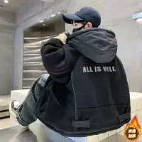 男童冬装夹棉外套新款儿童秋冬季中大童男孩加厚羊羔绒毛毛衣