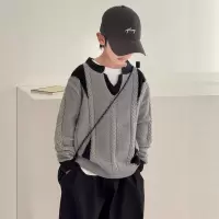 男童毛衣秋冬款新款中大童冬装上衣潮童装加厚儿童冬季针织衫