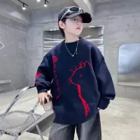 儿童装男童冬装加厚毛衣新款中大童秋冬款男孩冬季针织打底衫