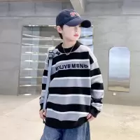 男童条纹毛衣秋冬款新款加厚中大童打底上衣儿童冬装针织衫潮