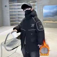 儿童装男童加绒外套新款大童派克服秋冬款加厚男孩冬季棉服潮